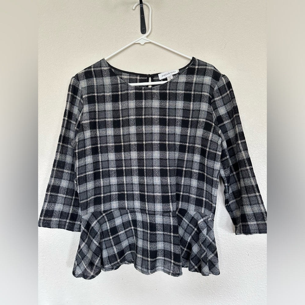 Amour Vert Wool Peplum Top Size - XS
